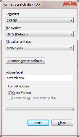 bootable usb format hard drive